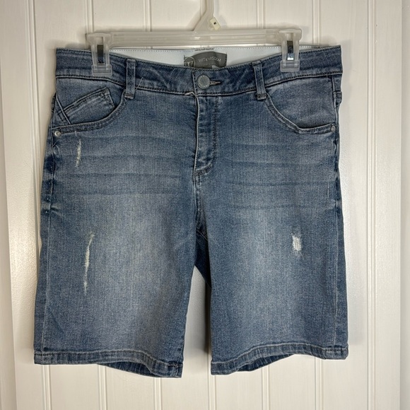 Wit & Wisdom Bermuda Jeans Distressed Shorts Sz 8 - Picture 1 of 12